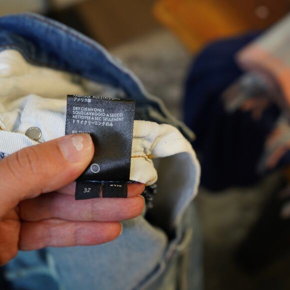 Amiri Distressed Flower Patch Denim Jeans Blue Womens Size 32 - Picture 6 of 11